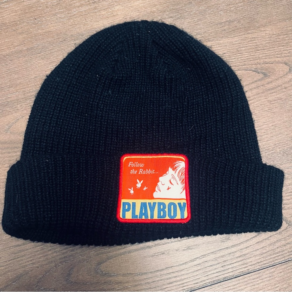Playboy Black Knit Beanie